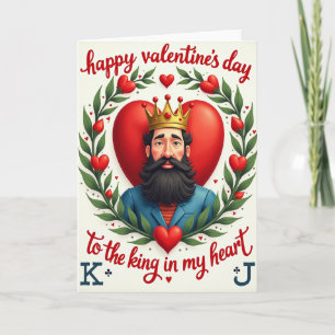 Valentinstag-König der Herzen Karte