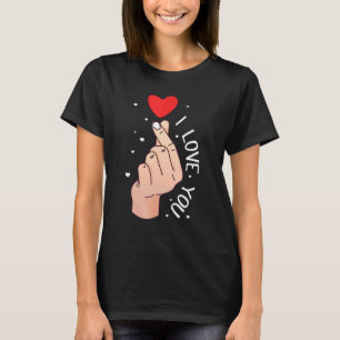 Valentinstag Koreanischer Charakter Ich liebe dich T-Shirt