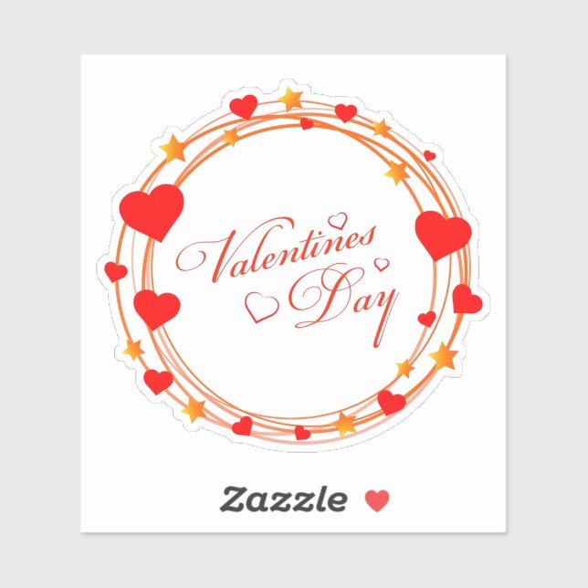 Valentinstag-Kreisdesign-25695 Aufkleber (Blatt)