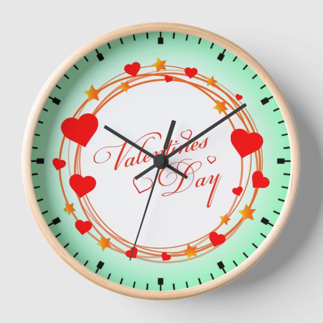Valentinstag-Kreisdesign-25695 Uhr (Vorderseite)