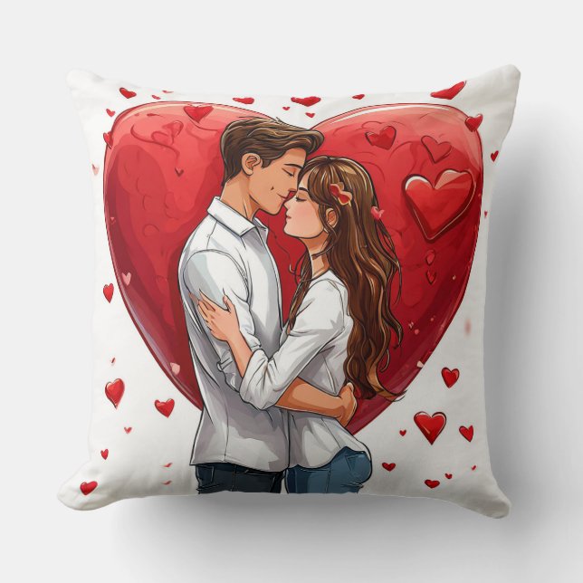 Valentinstag Kunst Kissen (Vorderseite)