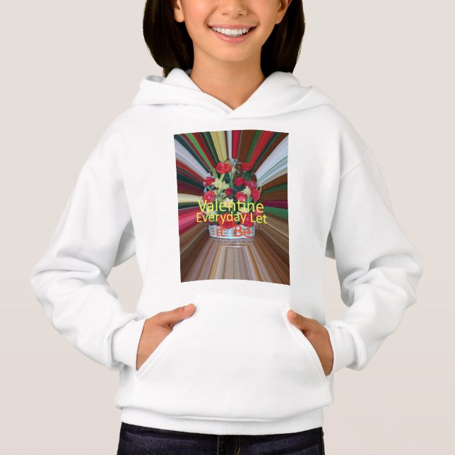 Valentinstag Kunst Print Hoodie (Vorderseite)