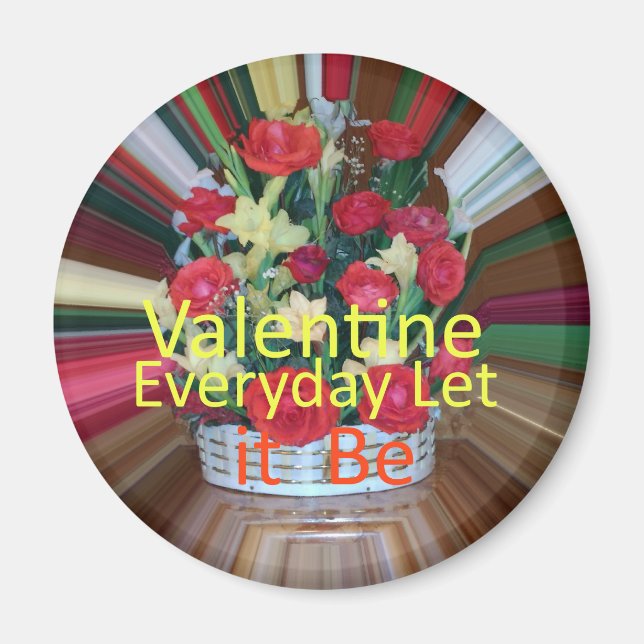 Valentinstag Kunst Print Magnet (Vorne)