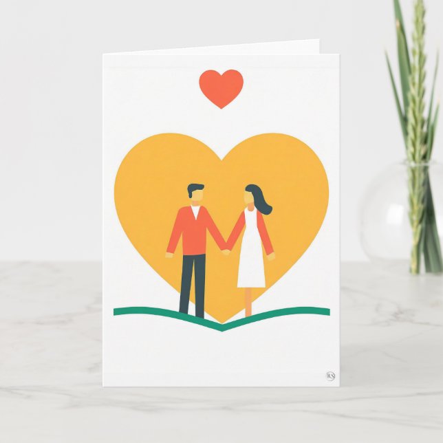 Valentinstag Kunstkarte Feiertagskarte (Vorderseite)