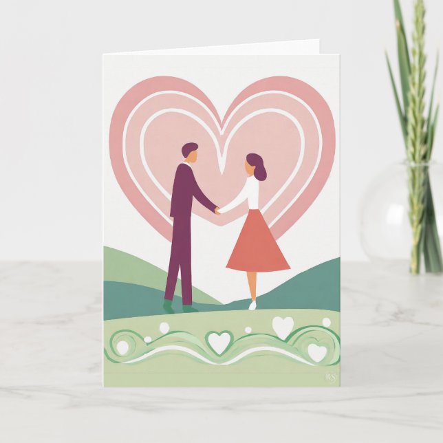 Valentinstag Kunstkarte Feiertagskarte (Vorderseite)