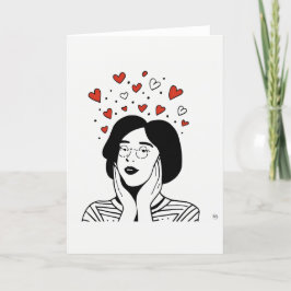 Valentinstag Kunstkarte Feiertagskarte