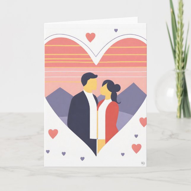 Valentinstag Kunstkarte Feiertagskarte (Vorderseite)