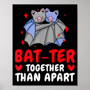 Valentinstag Kuscheln Süße Fledermäuse Paar Fleder Poster