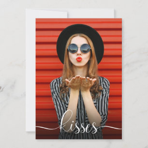 Valentinstag Küsse mit Ihrem Selfie-Foto Karte