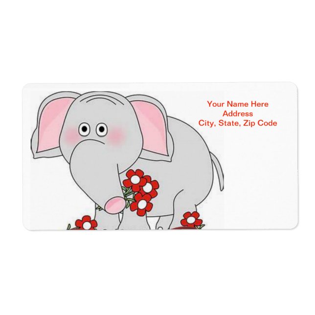 Valentinstag Labels Elephant (Vorne)