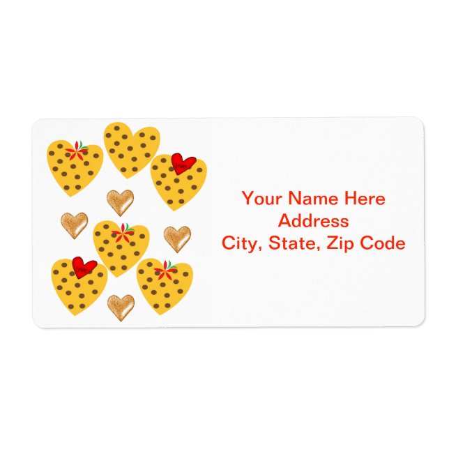 Valentinstag Labels Herz (Vorne)