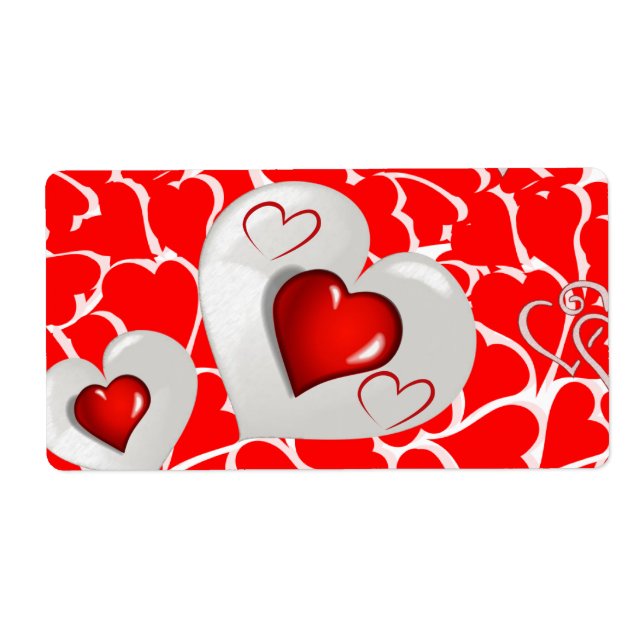 Valentinstag Labels Herz (Vorne)