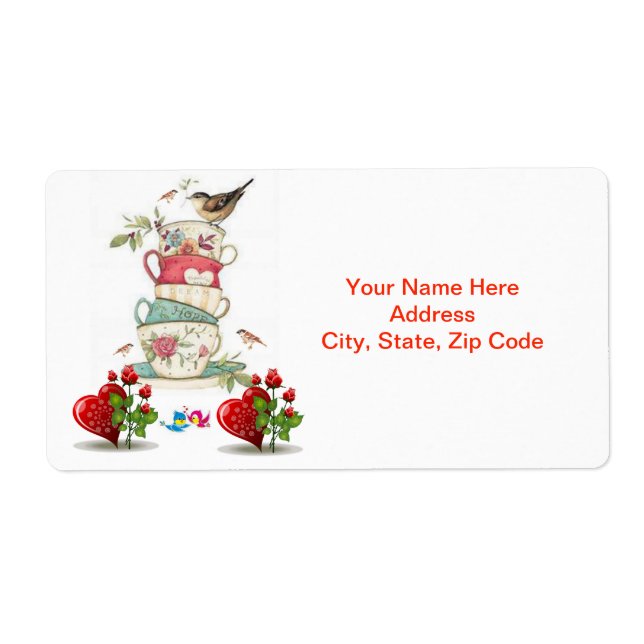 Valentinstag-Labels Vintager Vogel (Vorne)