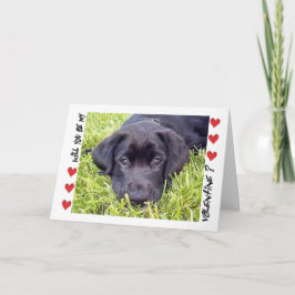 Valentinstag-Labrador-Welpe ist meiner Feiertagskarte