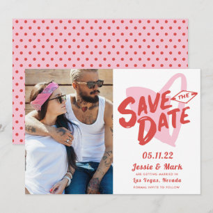 Valentinstag Las Vegas Foto Save the Date Ankündigung