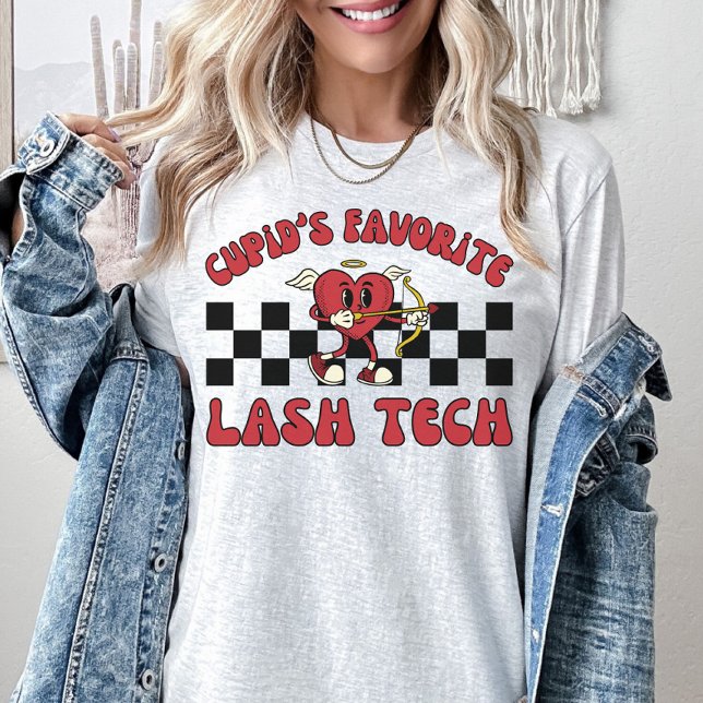 Valentinstag Lash Techniker Valentine Lash Tech T-Shirt (Von Creator hochgeladen)