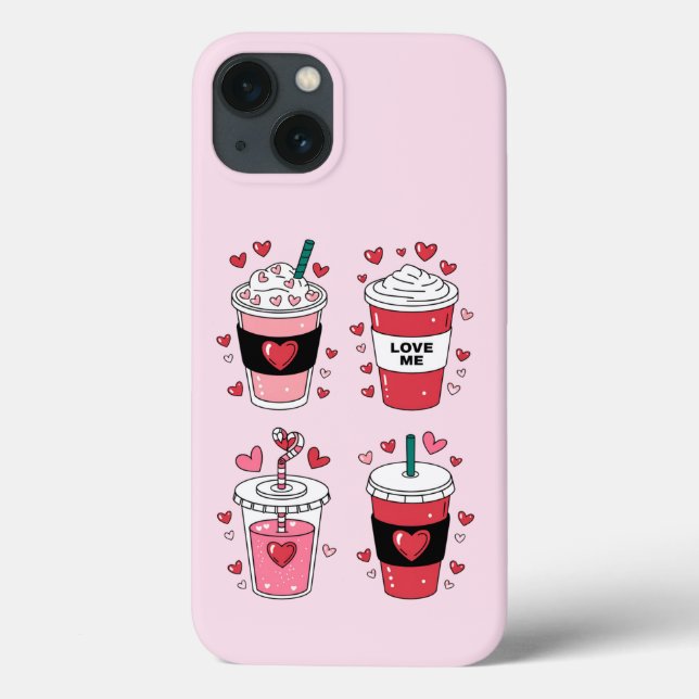 Valentinstag Latte Coffee Lover Case-Mate iPhone Hülle (Rückseite)