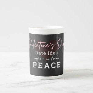 Valentinstag-Latte-Mug Prozellantasse