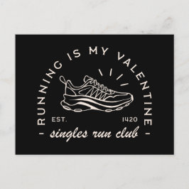 Valentinstag Läufer lustige Single Zitate Postkarte