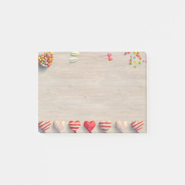 Valentinstag-Leckereien schreiben Notizen (Vorderseite)