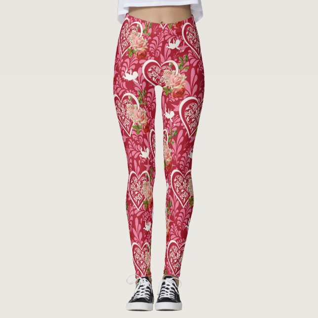 Valentinstag Leggings (Vorderseite)