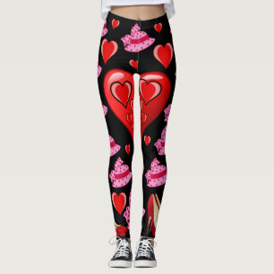 Valentinstag-Leggings Lang Leggings
