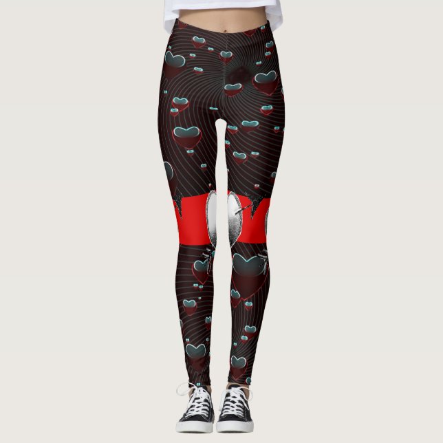 Valentinstag Leggings Lange (Vorderseite)