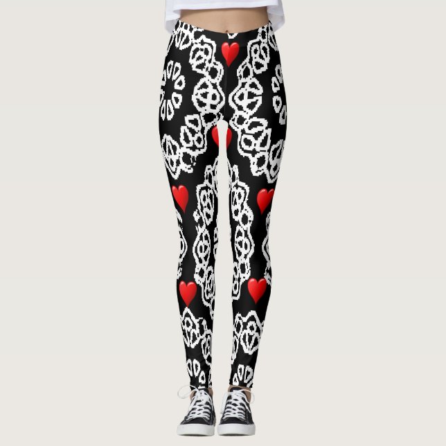 Valentinstag Leggings Lange (Vorderseite)