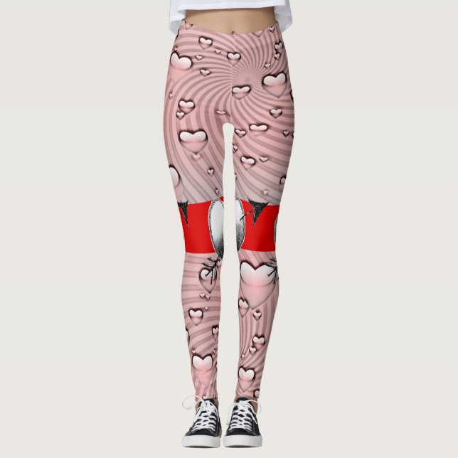 Valentinstag Leggings Lange (Vorderseite)