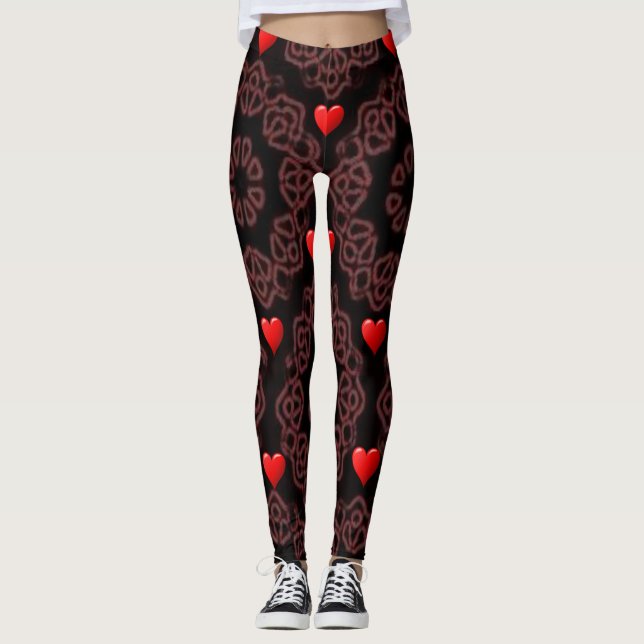 Valentinstag Leggings Lange (Vorderseite)