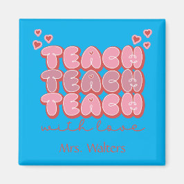 Valentinstag Lehrer Unterrichten mit Liebe Herz ro Magnet