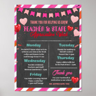 Valentinstag Lehrer Wertschätzung Vorlage Poster