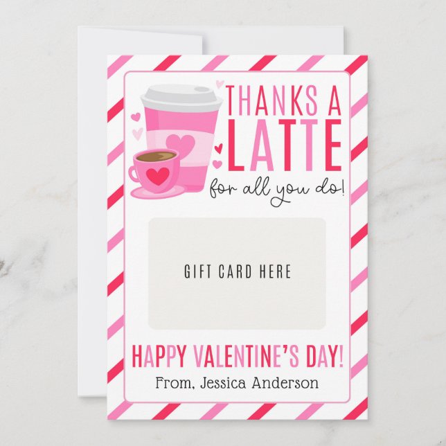 Valentinstag-Lehrergeschenkkartenhalter Einladung (Vorderseite)