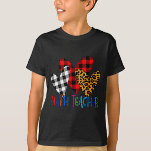 Valentinstag Leopard Mathematik Lehrer Buffalo Kar T-Shirt