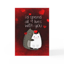 Valentinstag Liebe Cats Card