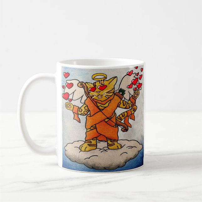 Valentinstag Liebe Cupid Kaffeetasse (Links)
