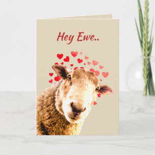 Valentinstag Liebe Ewe Funny Sheep Animal Spaß Feiertagskarte