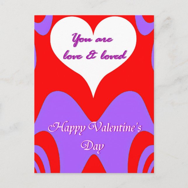 Valentinstag Liebe_ Feiertagspostkarte (Vorderseite)