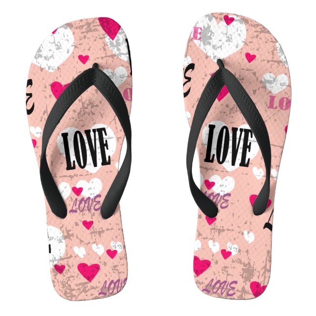 Valentinstag-Liebe Flip Flops (Fußbett)