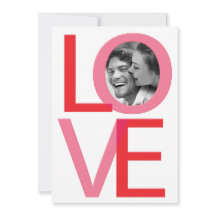 Valentinstag LIEBE Foto Verlobung Einladung