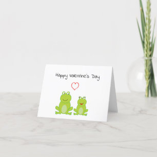 Valentinstag Liebe Frösche Personalisiert Dankeskarte