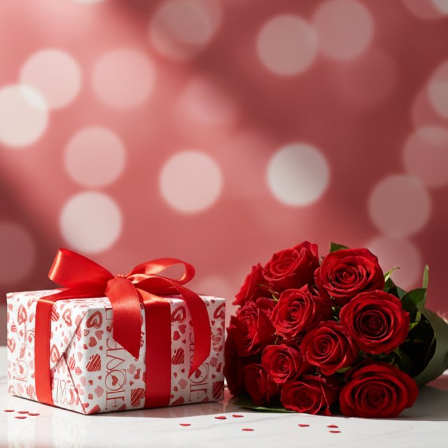 Valentinstag-Liebe Geschenkpapier (Von Creator hochgeladen)