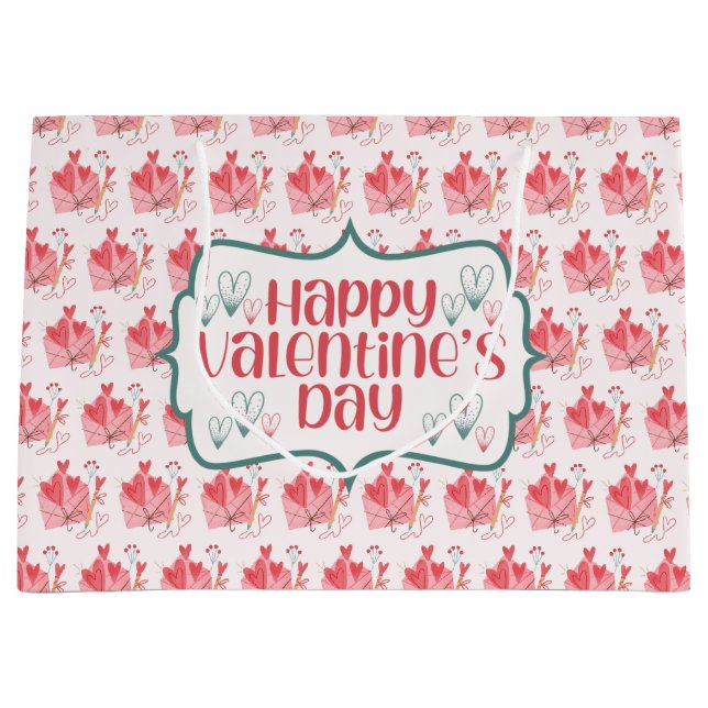 Valentinstag Liebe Geschenktasche Große Geschenktüte (Vorderseite)