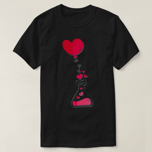 Valentinstag Liebe Herz Beste Geschenkchemie T-Shirt (Design vorne)
