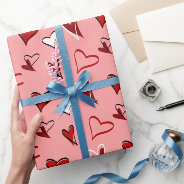 Valentinstag Liebe Herz Geschenkpapier (Schenken)