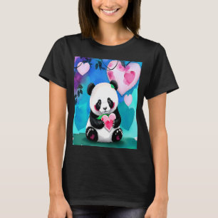 Valentinstag Liebe Herz Panda Girlfriend Fiancé T-Shirt