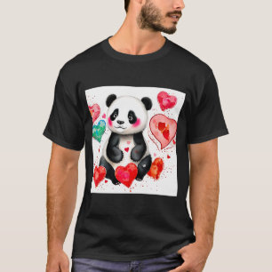 Valentinstag Liebe Herz Panda Girlfriend Fiancé T-Shirt