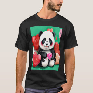 Valentinstag Liebe Herz Panda Girlfriend Fiancé T-Shirt