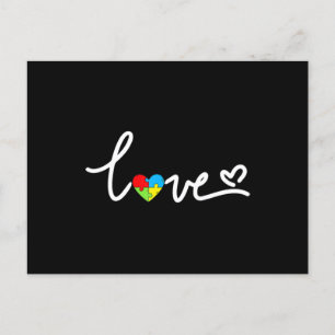 Valentinstag Liebe Herzautismus Bewusstseinsstörun Postkarte