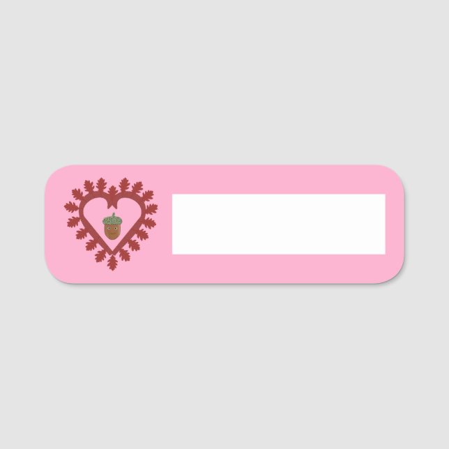 Valentinstag Liebe Herzenslust Namensschild (Vorderseite)